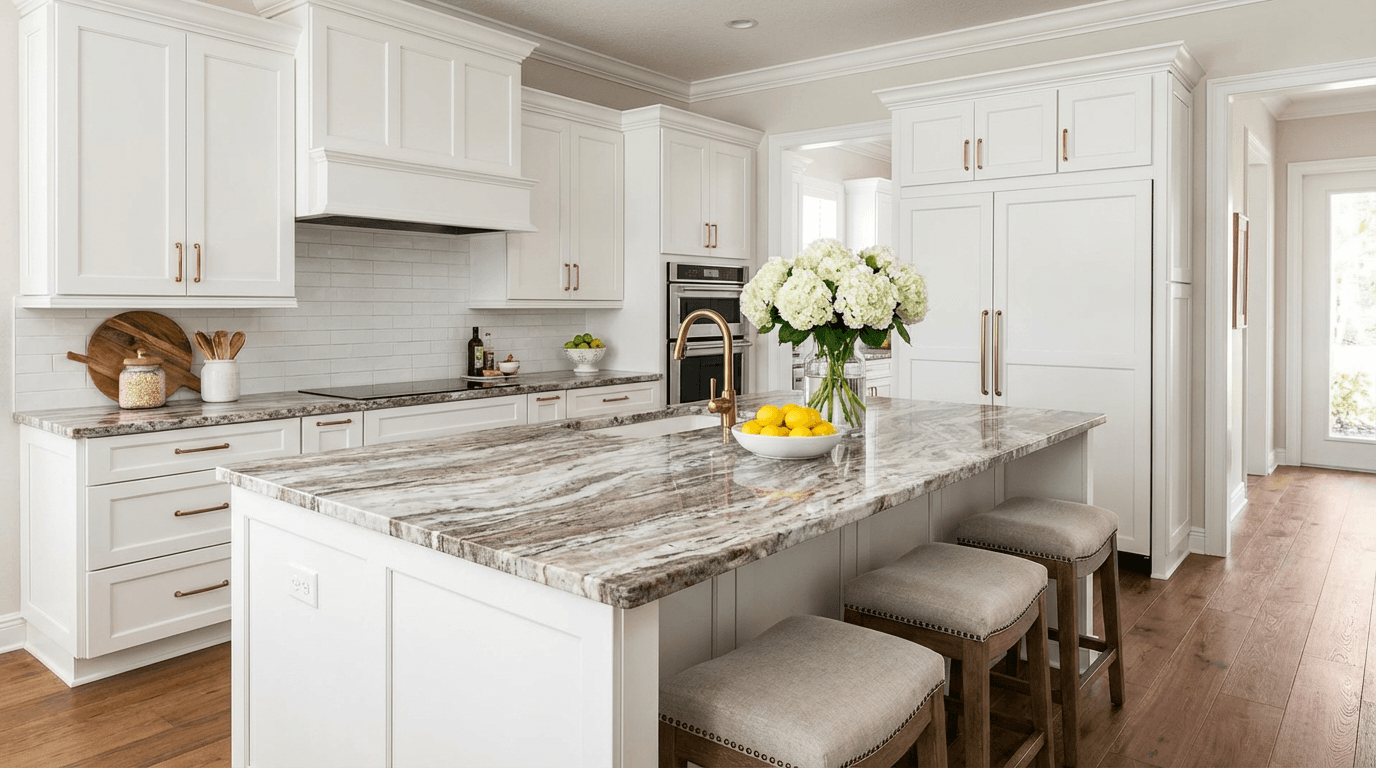 Fantasy Brown Kitchen — Granite Kitchen in Wellington by Boca Marble